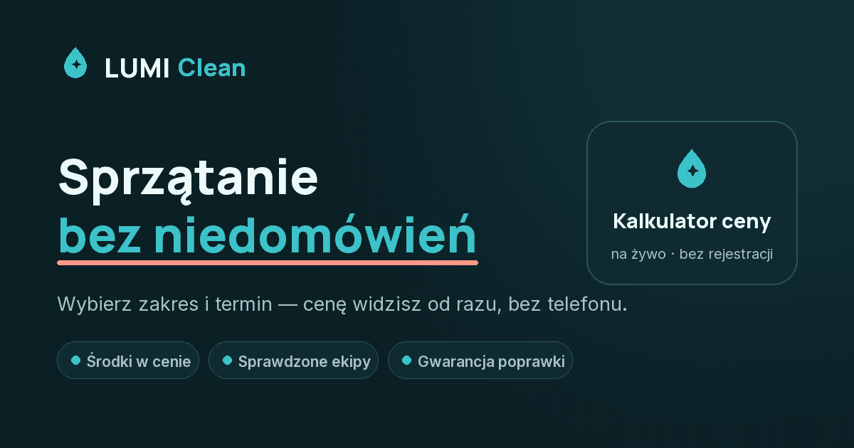 LUMI Clean — замовлення клінінгу з калькулятором
