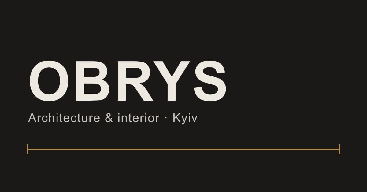 OBRYS — лендинг архітектурної студії